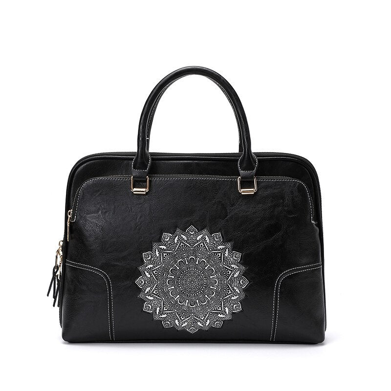 Sac Ordinateur Vintage Noir - Louise Vintage