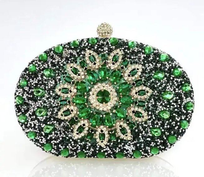 Sac Soirée Pochette Vintage Vert - Louise Vintage