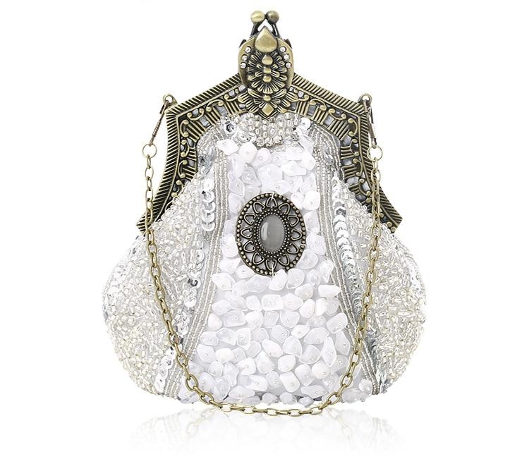Sac Vintage Années 20 Luxe Argent - Louise Vintage
