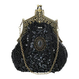 Sac Vintage Années 20 Luxe Noir - Louise Vintage