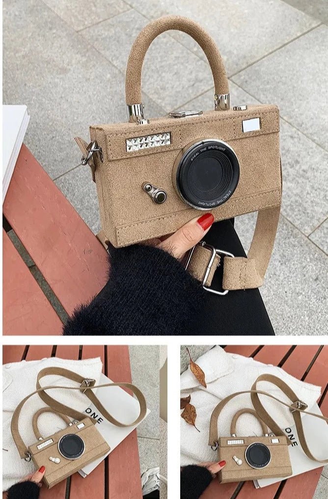 Sac Vintage Camera Beige - Louise Vintage
