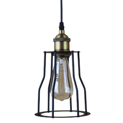 Suspension Vintage Grille Noir - Louise Vintage