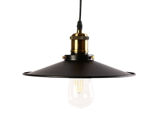 Suspension Vintage Métal Noir et Or - Louise Vintage