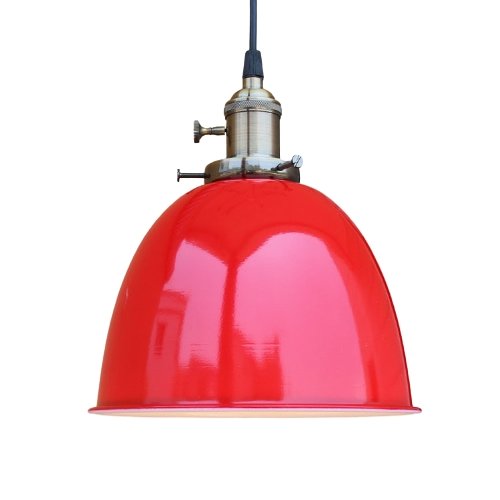 Suspension Vintage Rétro Cloche Rouge - Louise Vintage