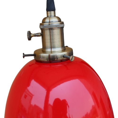 Suspension Vintage Rétro Cloche Rouge - Louise Vintage