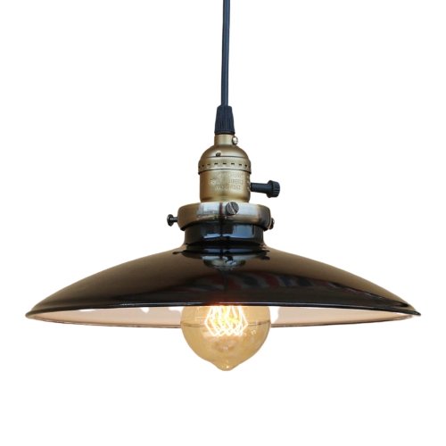 Suspension Vintage Rétro Large Noire - Louise Vintage