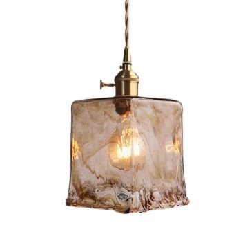 Suspension Vintage Verre Marron - Louise Vintage