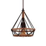 Suspension Vintage<br> Cage Corde - Louise Vintage