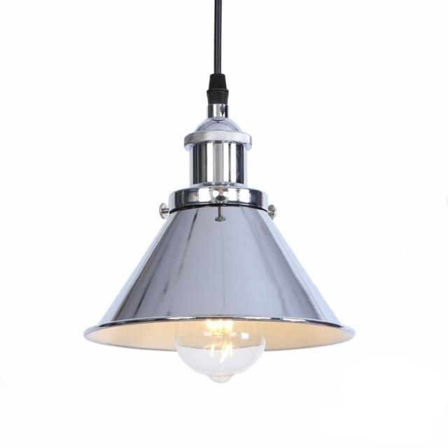 Suspension Vintage<br> Industriel Argent - Louise Vintage