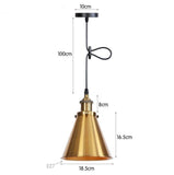 Suspension Vintage<br> Industriel Dorée - Louise Vintage