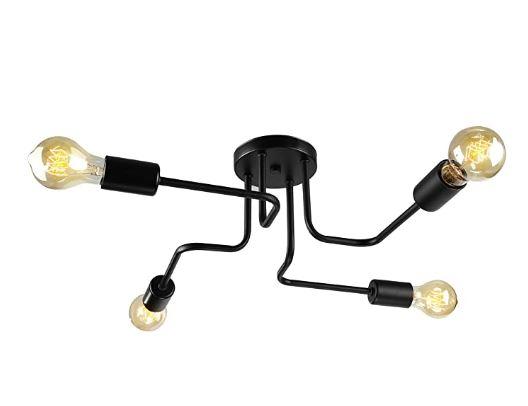 Suspension Vintage<br> Plafonnier 4 ampoules - Louise Vintage