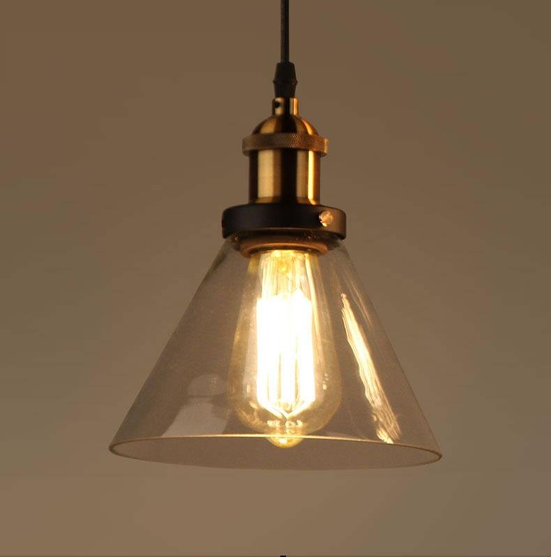 Suspension Vintage&lt;br&gt; Verre Fumé 18,5 cm - Louise Vintage