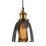 Suspension Vintage<br> Verre Gris 14 cm - Louise Vintage