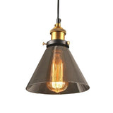 Suspension Vintage<br> Verre Gris 18,5 cm - Louise Vintage