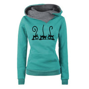 Sweat Vintage à Capuche Vert