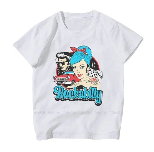 T Shirt Rétro Femme Pin Up Rose - Louise Vintage