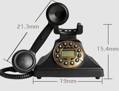 Téléphone Fixe Vintage Compatible Box Noir - Louise Vintage