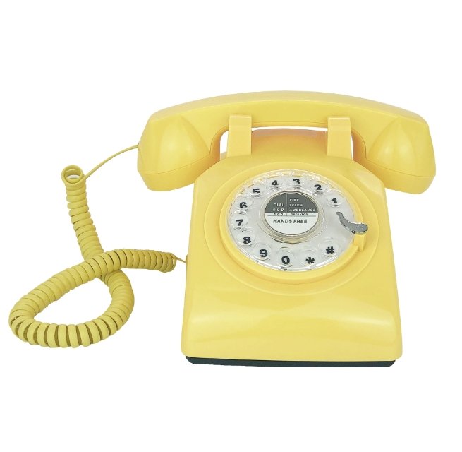 Téléphone Vintage Jaune - Louise Vintage