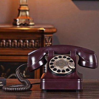 Téléphone Vintage&lt;br&gt; Luxe Bordeaux - Louise Vintage