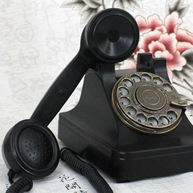 Téléphone Vintage&lt;br&gt; Mains Libres Noir - Louise Vintage