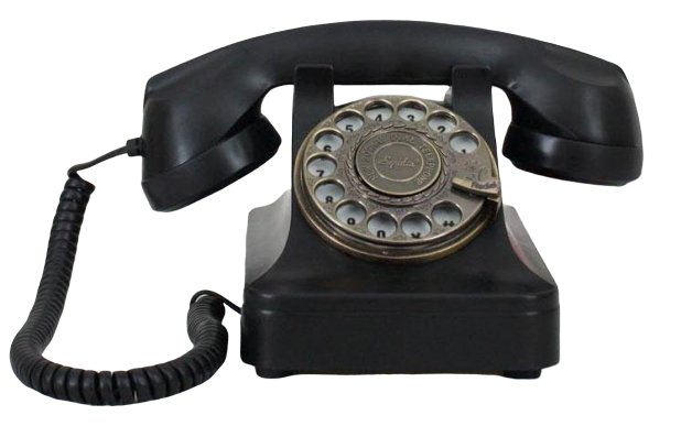Téléphone Vintage<br> Mains Libres Noir - Louise Vintage