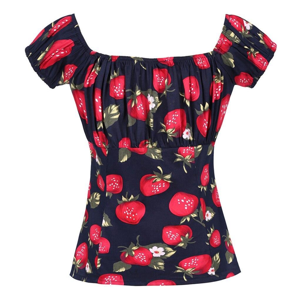 Top Vintage Années 50 Fraises - Louise Vintage