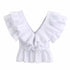 Top Vintage Blanc Col V - Louise Vintage
