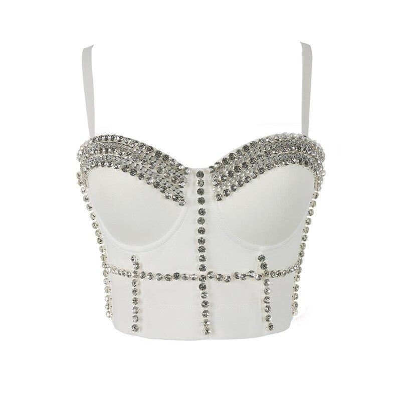 Top Vintage Bustier Blanc Strass - Louise Vintage
