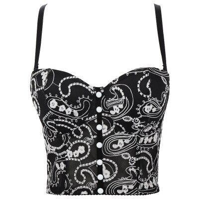 Top Vintage Bustier Noir et Blanc - Louise Vintage