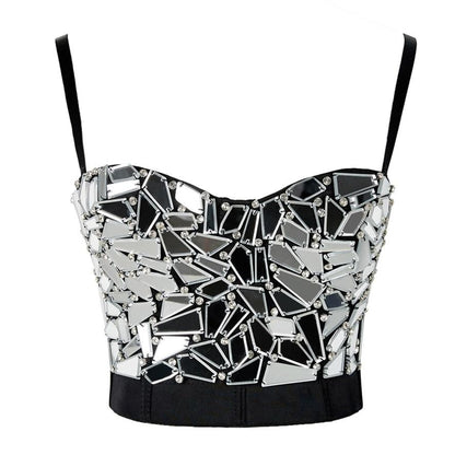 Top Vintage Disco Argent - Louise Vintage