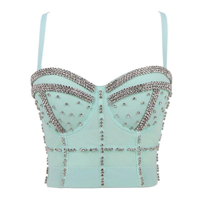 Top Vintage Strass Bleu - Louise Vintage