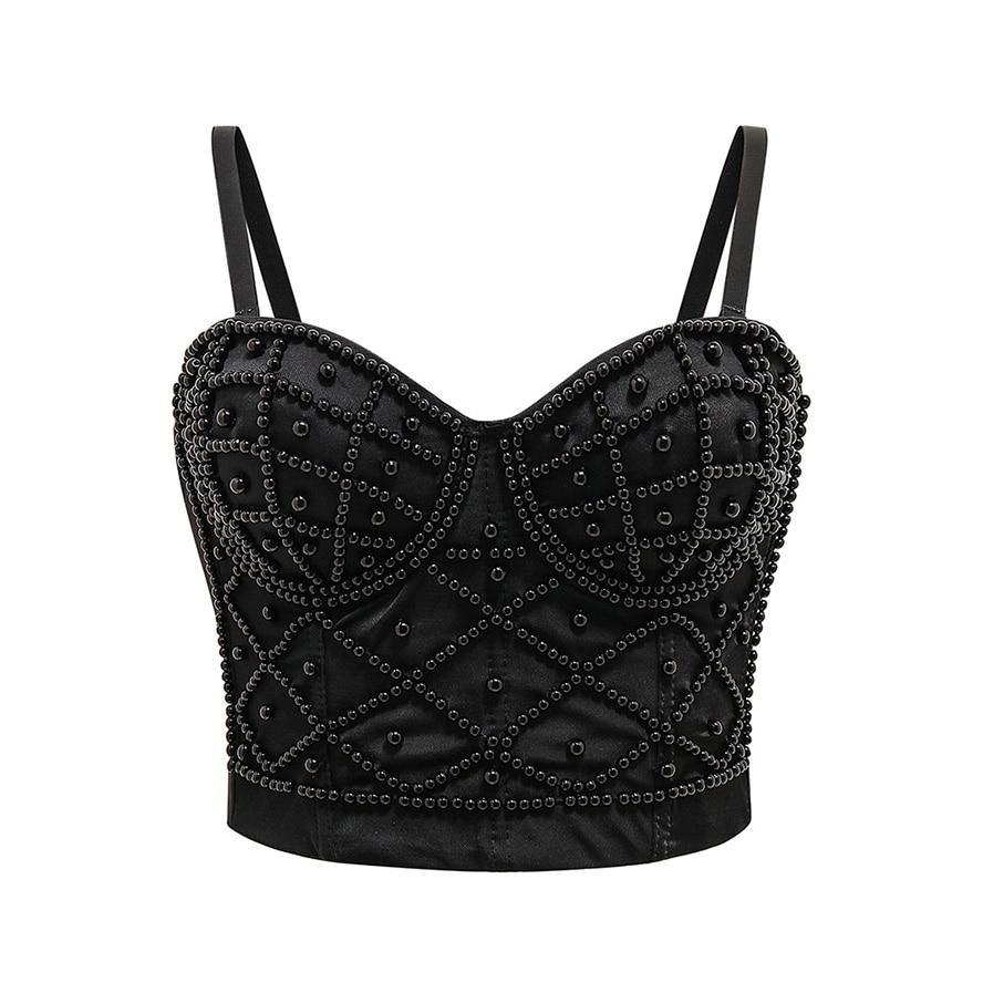 Top Vintage Strass Noir - Louise Vintage