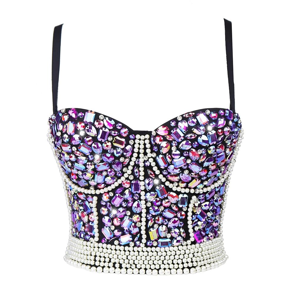 Top Vintage Strass Violet - Louise Vintage