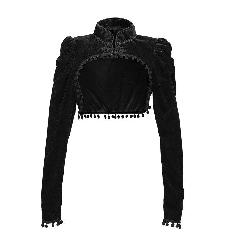 Top Vintage Velour Noir - Louise Vintage