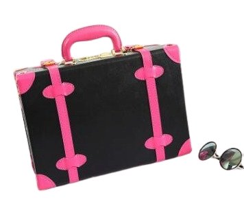 Valise Vintage Cabine Noire Rose - Louise Vintage