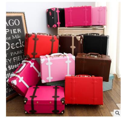 Valise Vintage Cabine Rose Bonbon Marron - Louise Vintage