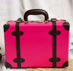 Valise Vintage Cabine Rose Bonbon Marron - Louise Vintage